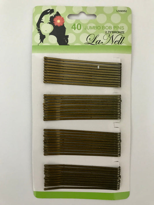 Lanell Jumbo Bob Pins Bronze - Dozen #LN9052 - Palms Fashion Inc.