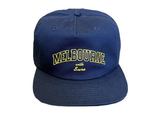 Letterman Canvas Cap - Navy