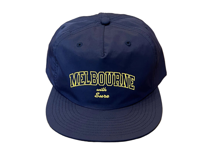Letterman Nylon Snapback Cap - Navy