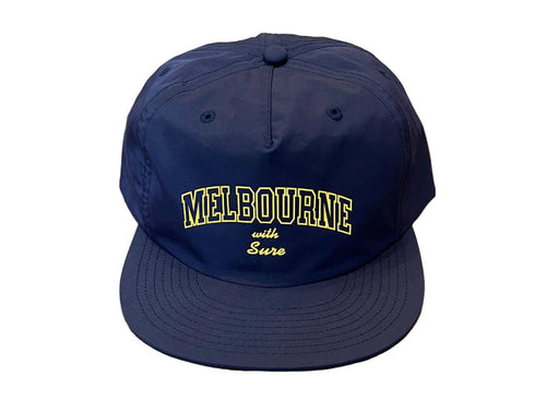 Letterman Nylon Snapback Cap - Navy