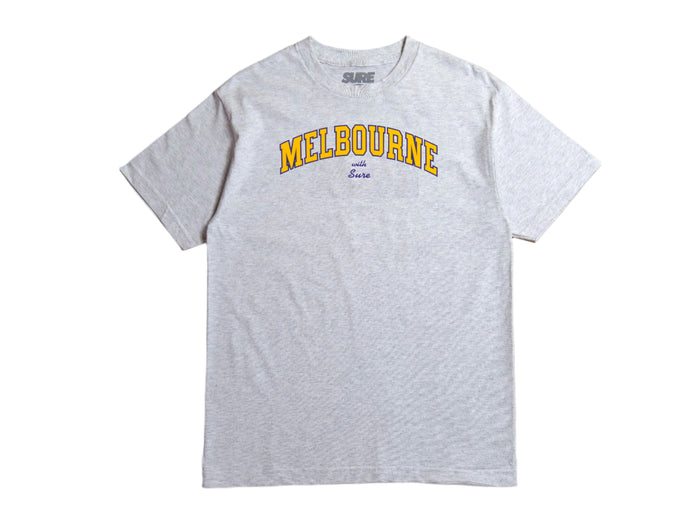 Letterman T-Shirt - Ash / Navy / Gold