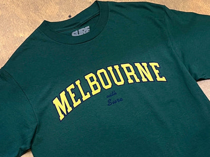 Letterman T-Shirt - Forest Green / Navy / Gold