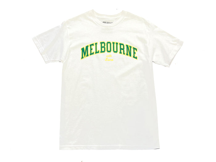 Letterman T-Shirt - White / Gold / Green