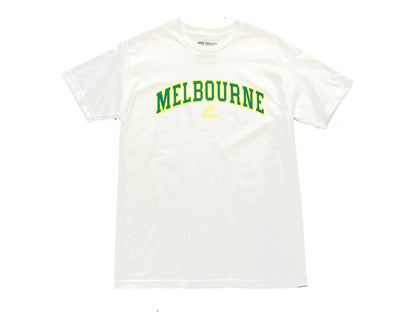 Letterman T-Shirt - White / Gold / Green