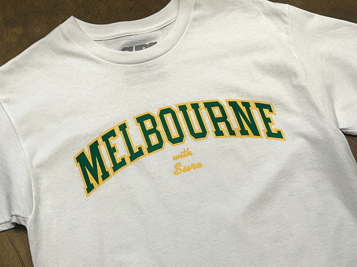 Letterman T-Shirt - White / Gold / Green