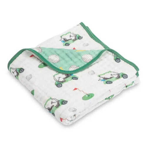 Lolly Banks Golf A Round Baby Toddler Muslin Blanket