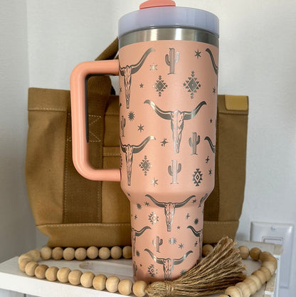 Longhorn Theme 40oz Tumbler
