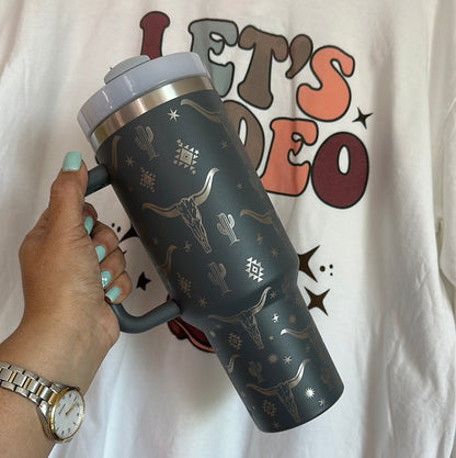 Longhorn Theme 40oz Tumbler