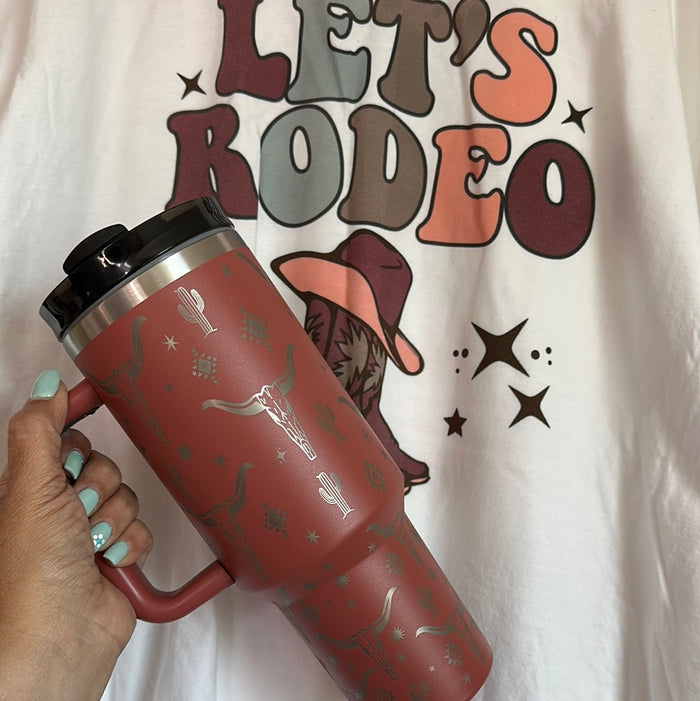 Longhorn Theme 40oz Tumbler