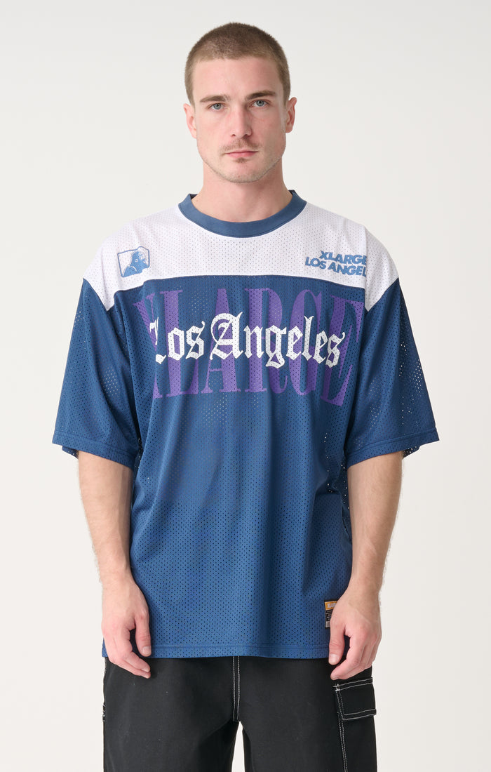 Los Angeles Short Sleeve Mesh Jersey - Dusty Navy