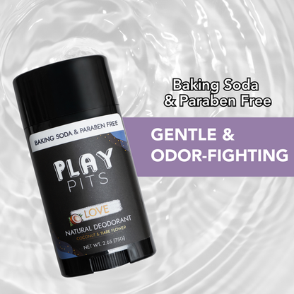 Baking Soda Free Deodorant 3-Pack Bundle: Love - Play Pits