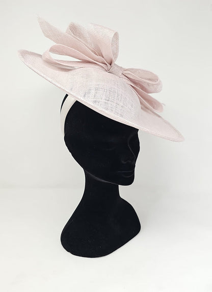 Lupin Bow Adorned Large Disc Fascinator