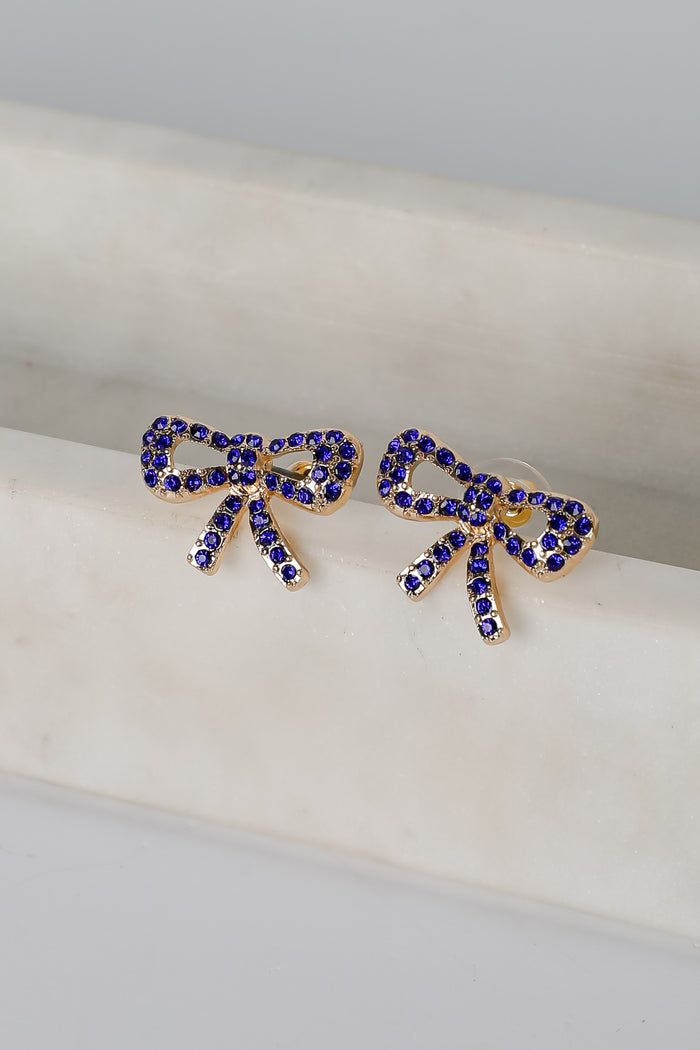 Maeve Rhinestone Bow Earrings