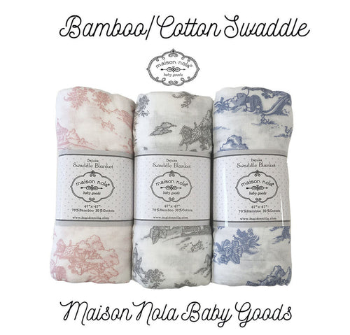 Maison Nola Toile Muslin Swaddle