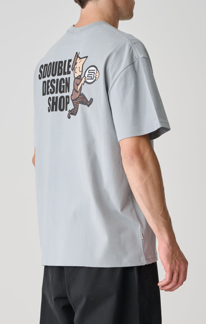 Man With Dot  T-Shirt - Blue Grey