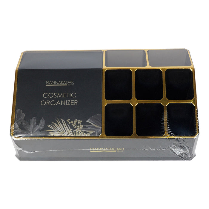 Manna Kadar Beauty Cosmetic Organizer Black & Gold - ikatehouse