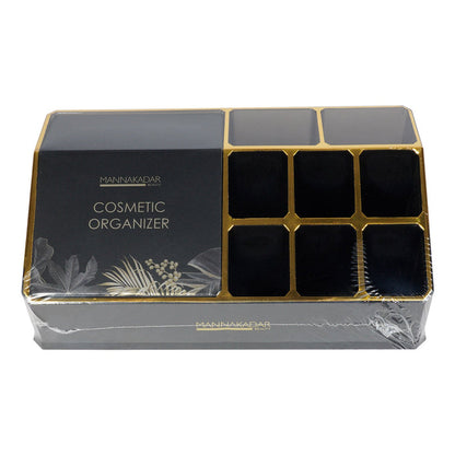 Manna Kadar Beauty Cosmetic Organizer Black & Gold - ikatehouse