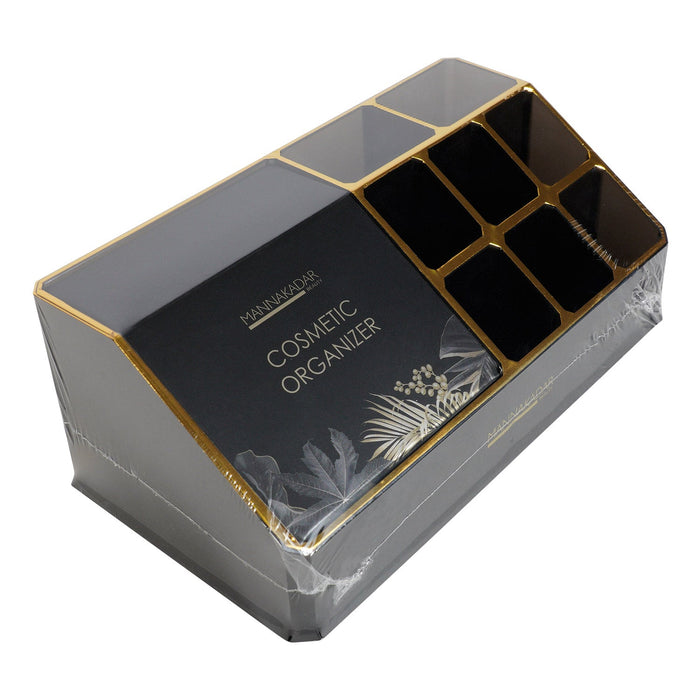 Manna Kadar Beauty Cosmetic Organizer Black & Gold - ikatehouse