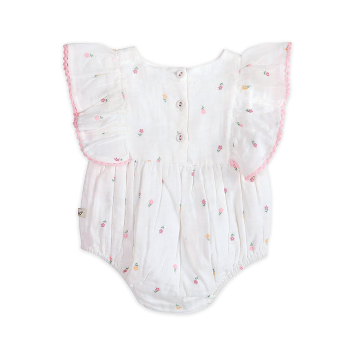 Margot Flower Baby Romper Back (Organic)