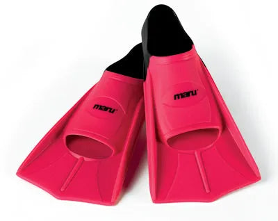Pink Maru Training Fins for children, size UK 12.5-1, designed for swimming practice and training activities.