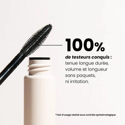 Mascara Volume Boost naturel noir : volume et longue tenue à 100 % – Charlotte Bio
