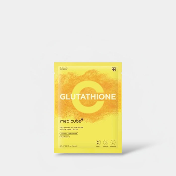 Medicube Deep Vita C Glutathione Brightening Mask (1 Sheet) قناع تفتيح البشرة ديب فيتا الجلوتاثيون من ميديكوب - Princess Cosmetics Qatar
