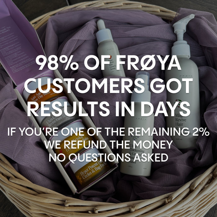 Customer showing results after using Frøya Organics Mega Gift Bundle