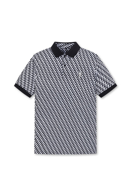 Men's ATHLETIC Arrow Rib Collar Polo Black
