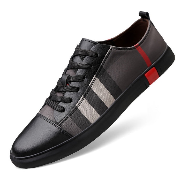 Men's Korean Style White Sneakers — Breathable Casual Design