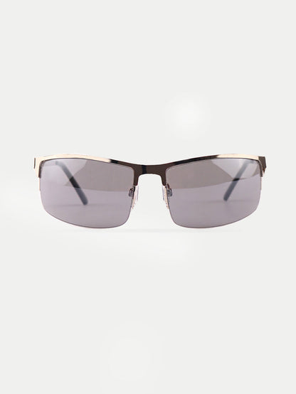 Metal Wrap Visor Sunglasses | Silver-Image 1