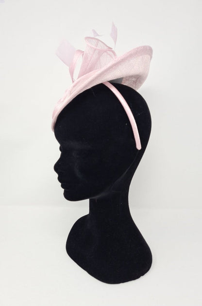 Metallic Sorbet Feather & Bow Round Disc Fascinator - Franklins
