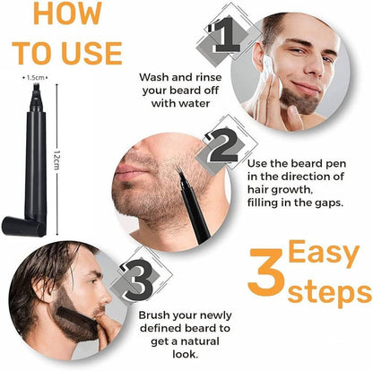 Microblading 4 Tip Beard Moustache & Eyebrows Filler Pen Buy One Get One Free