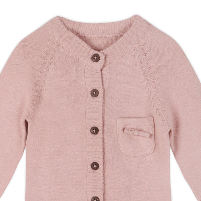 Milan Earthy Knit Classic Baby Button Jumpsuit (Organic Cotton) Viverano