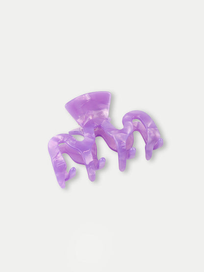 Mini Wave Eco Hair Claw | Lilac Amethyst-Image 1