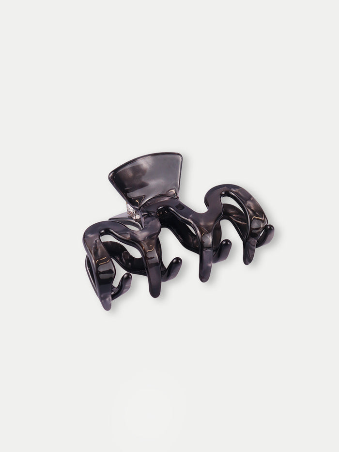 Mini Wave Eco Hair Claw | Smokey Quartz-Image 1