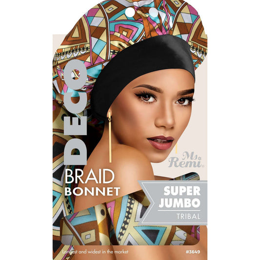 Ms. Remi Deco Silky Satin Braid Bonnet Super Jumbo, 1 Count, Assorted Patterns