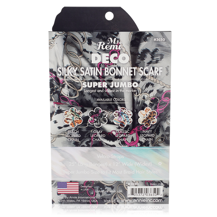 Ms. Remi Deco Silky Satin Braid Bonnet Ultra Jumbo, 1 Count, Assorted Patterns