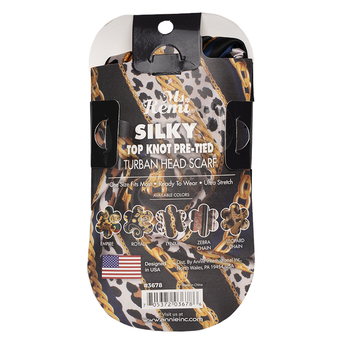 Ms. Remi Silky Top Knot Pre-Tied Turban, 1 Count, Assorted Patterns 2