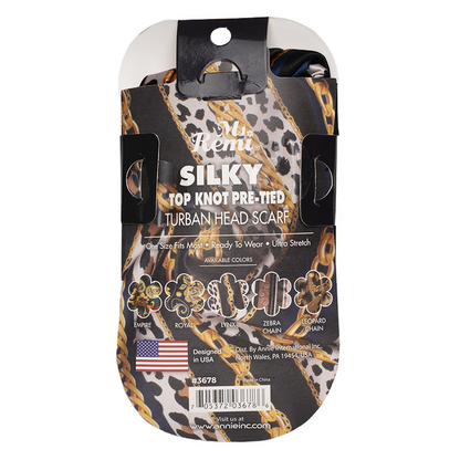 Ms. Remi Silky Top Knot Pre-Tied Turban, 1 Count, Assorted Patterns 2