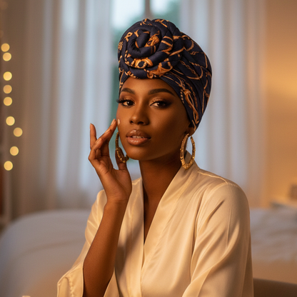 Ms. Remi Silky Top Knot Pre-Tied Turban, 1 Count, Assorted Patterns