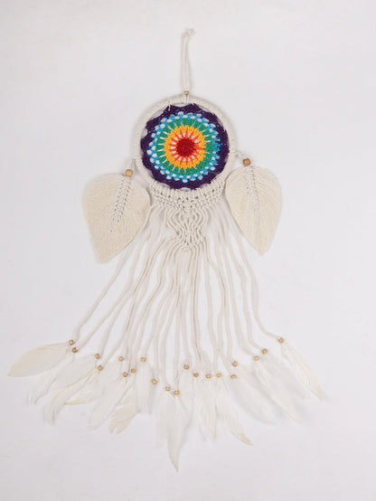 Multi with White Leaf Dreamcatcher 16cm | One Colour-Image 2