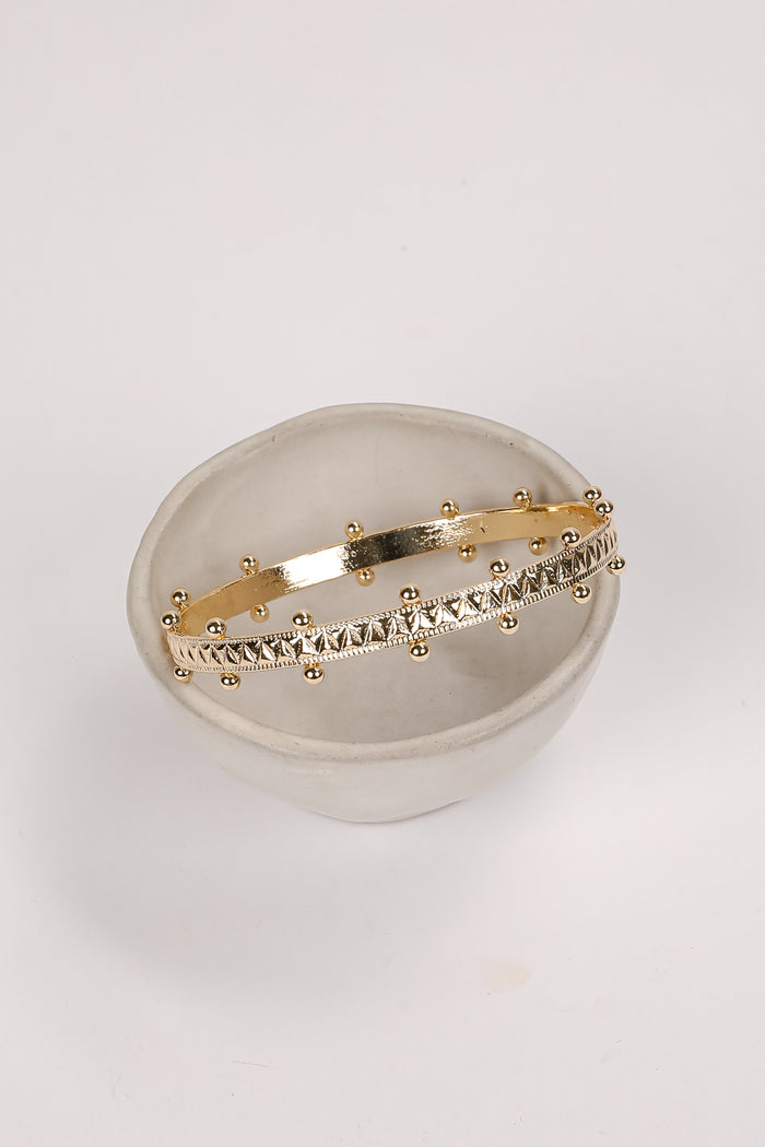 Natalia Gold Bangle Bracelet