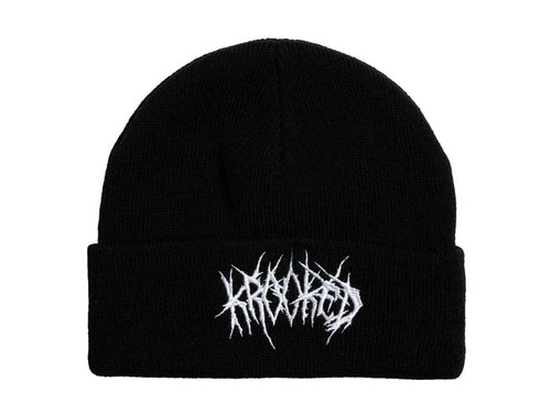 Necro Skript Cuff Beanie - Black / White