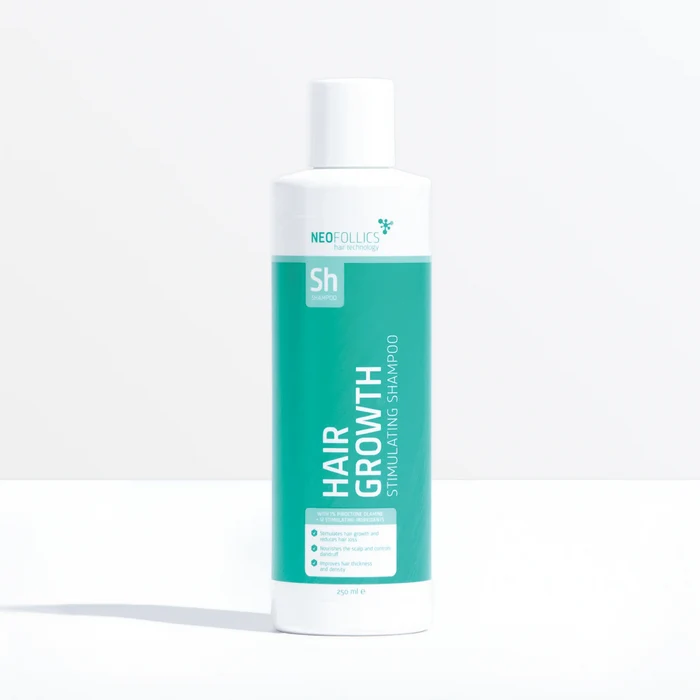Neofollics Hair Growth Stimulating Shampoo 250ml bottle, front view