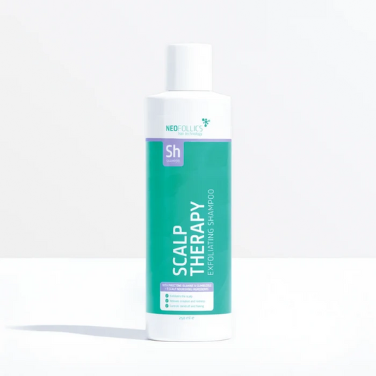 Neofollics Scalp Therapy Exfoliating Shampoo 250ml bottle, front view