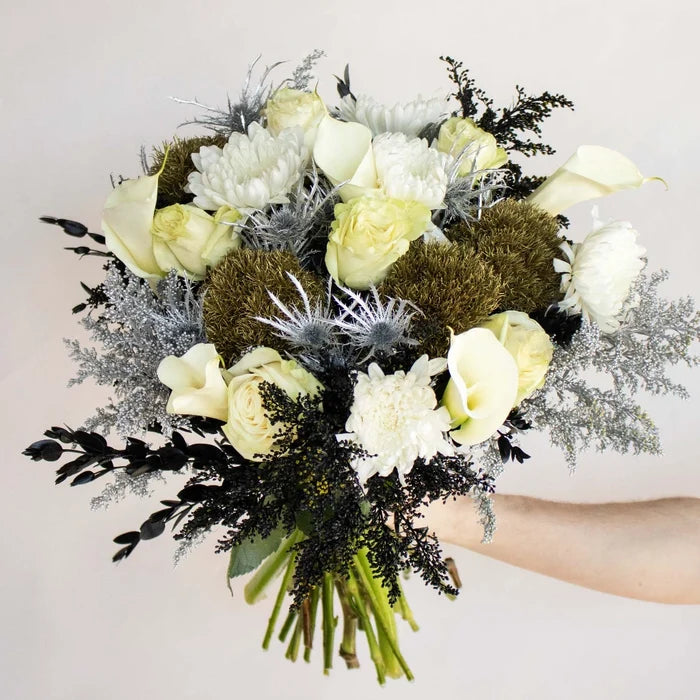 New Beginnings Silver And Gold Flower in Hand