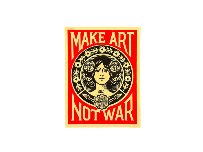 Obey Giant - Rose Woman Make Art Not War NOS Sticker