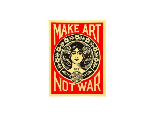 Obey Giant - Rose Woman Make Art Not War NOS Sticker