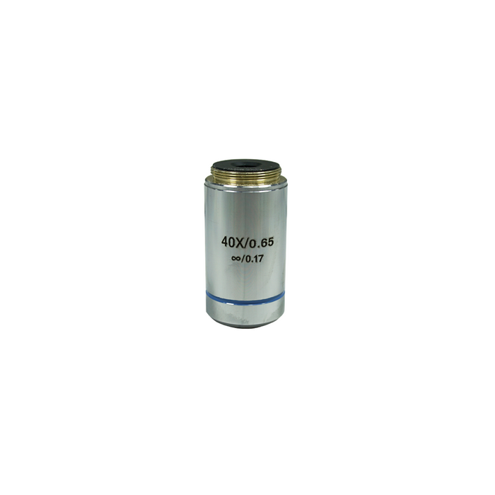 Objective Working Distance 0.65mm 40X Infinity Achromatic Objective, SKU BM02523511, three quarter front view