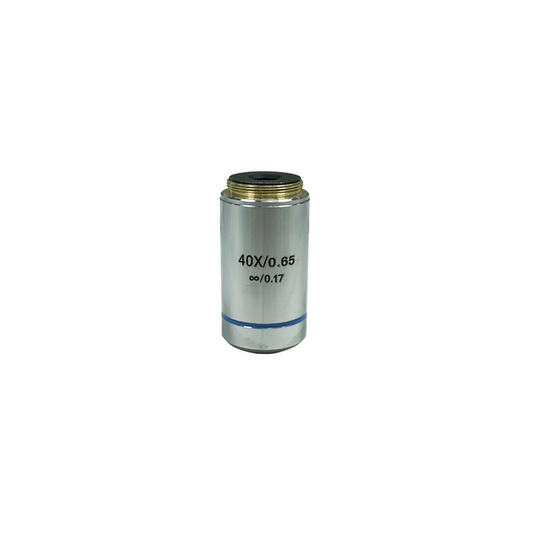 Objective Working Distance 0.65mm 40X Infinity Achromatic Objective, SKU BM02523511, three quarter front view